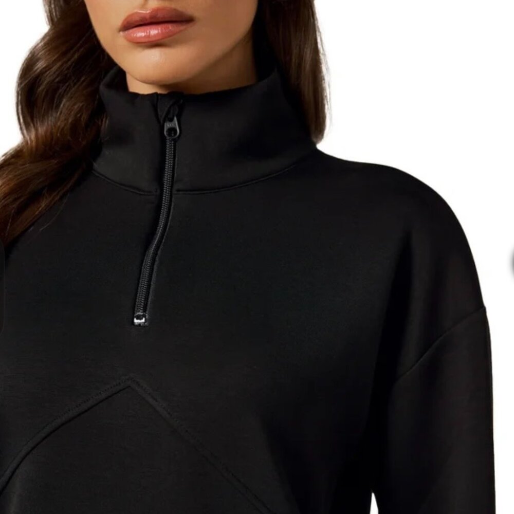 Infinity Linear Flex Women's Quarter-Zip Pullover Black